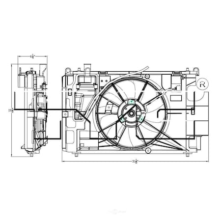 Tyc 623150 Dual Radiator And Condenser Fan Assembly 623150